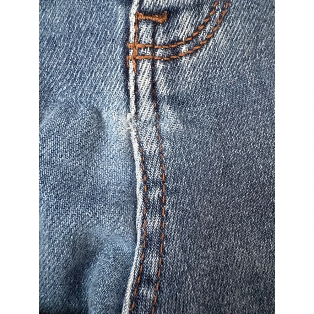 Wax Jean Grunge Distressed Los Angeles Dark Wash Raw Hem Skinny Jeans Size 18